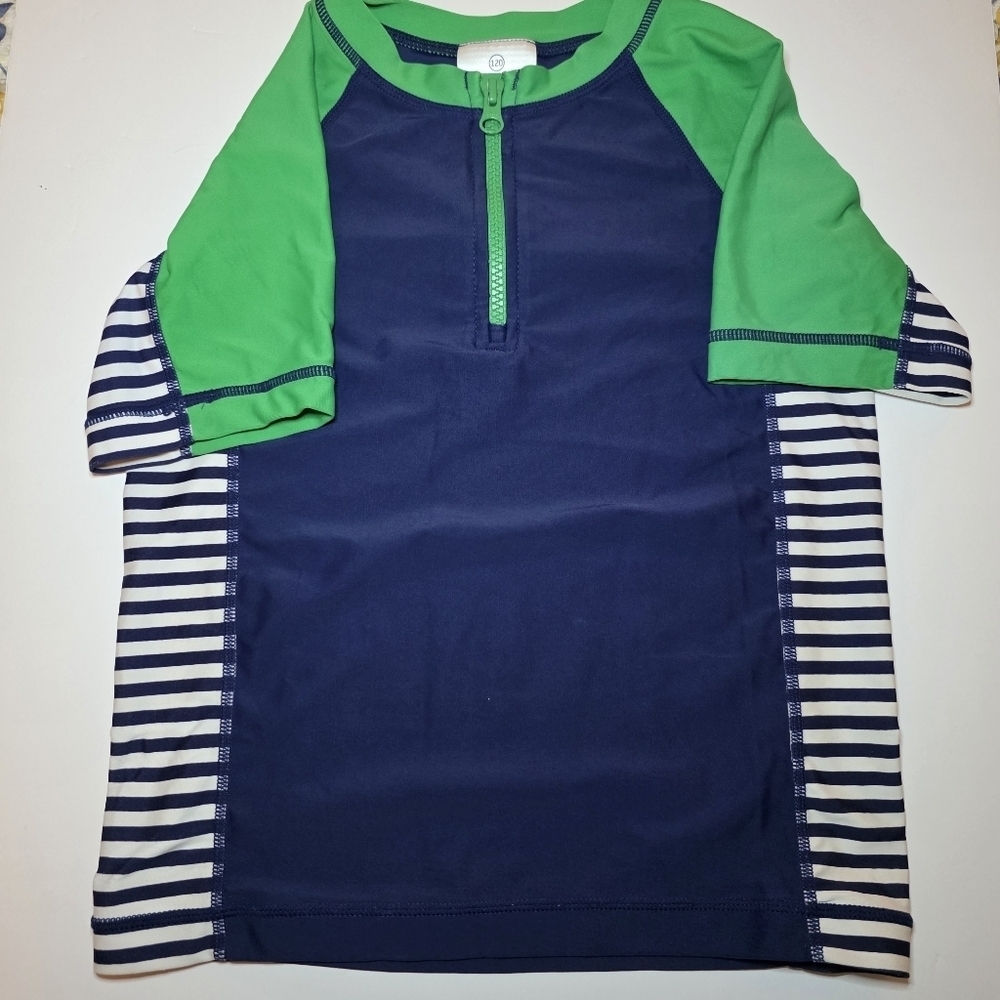 Hanna Andersson Rashguards Blue/Green Sz 6-7